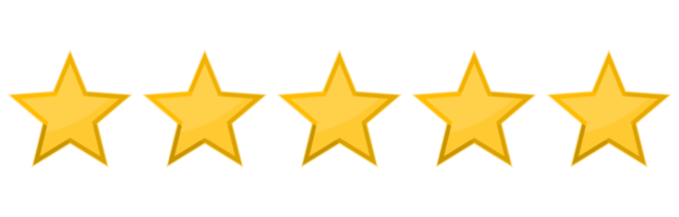 five stars rating icon png